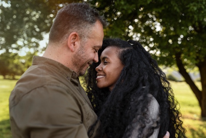 Interracial couple in South Africa