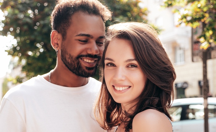 Interracial couple in the Czech Republic