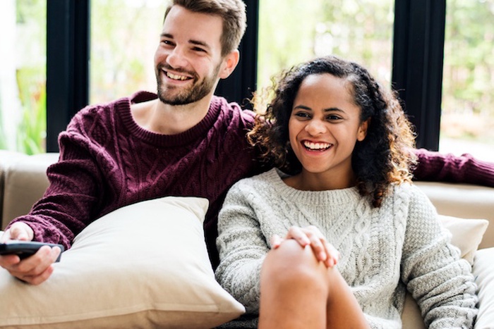 Interracial couple in Washington, D.C.