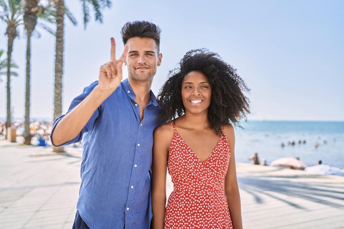 Interracial couple in San Antonio