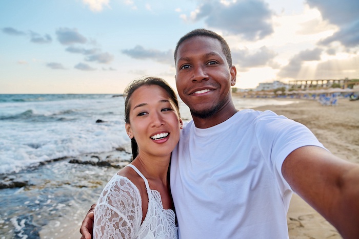 Interracial couple in Singapore