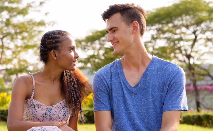 Interracial couple in Tasmania