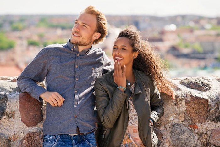 Interracial couple in Vancouver