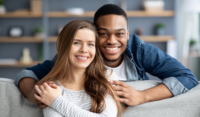 Interracial couple in Wales