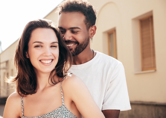 Interracial couple in Rhode Island