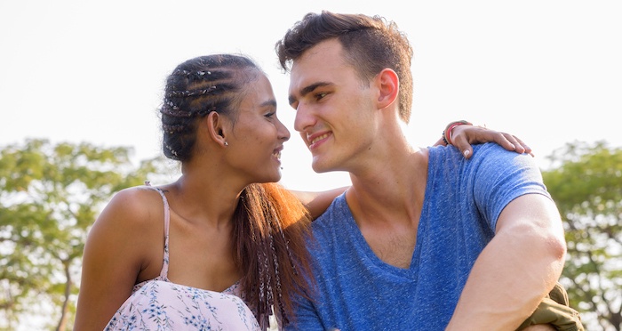 Interracial couple in Norway